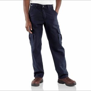 Carhartt FLAME-RESISTANT Loose Fit Canvas Cargo Utility Work Pant 5 Pocket